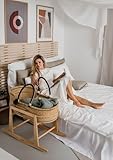 KidooCrafts Afrikanischer Moses-Korb mit Matratze und Schaukelständer, Babybett, Moses-Korb, tragbarer Korb für EIN Kind