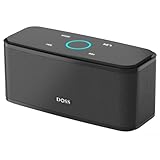 DOSS SoundBox Bluetooth Lautsprecher, Musikbox Bluetooth mit 5.0, Full-Range-Treiber, 20H Spielzeit,Touch Control, IPX5 Wasserdicht, Bluetooth Boxen für Handy, zuhause, Garten, Reise - Schwarz