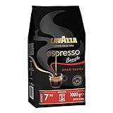 Lavazza, Espresso Barista Gran Crema, Kaffeebohnen, Trommelgeröstete Barista Kaffeebohnen, mit Aromanoten von Trockenfrüchten, Arabica und Robusta, Intensität 7/10, Leichte Röstung, 1 kg Packung