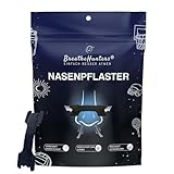 BreatheHunters® EINFACH BESSER ATMEN Nasenpflaster | schwarz, 30Stück Nasenstreifen, weniger Schnarchen, bessere Schlafqualität, mehr Leistung Sport, Atmungshilfe, Schnarchpflaster, Schlafpflaster