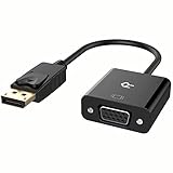 Rankie DisplayPort (DP) auf VGA Adapter, 1080P Full HD Konverter, Schwarz