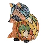 SOLUSTRE LED Nachttischlampe Waschbär Form Resin Tischleuchte Schlafzimmer Dekoration Warmes Licht Langlebig und Sicher als