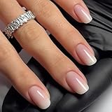 Mrltau 24 Pcs Press on Nails French, Künstliche Nägel, Fake Nails, Kunstnägel Zum Aufkleben, Klebenägel Fingernägel, Press ons Kunstnägel Set, Nägel zum Aufkleben French