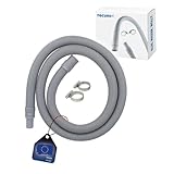 Tecuro 0,5 m Ablaufschlauch Verlängerung für Waschmaschinen und Spülmaschinen, hochflexibel und knickfest, einfache Montage, Made in Italy