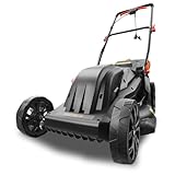 FUXTEC Elektro Rasenmäher FX-RME43, Elektromäher mit 43 cm Schnittbreite, 45 L Grasfangkorb, Variable Schnitthöhe 25-75mm, geräuscharm