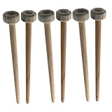 Milisten 6 Stück Gongtrommeln Hickory Trommelstöcke Kindertrommel Schlüssel Holzschlägel für Gong Schlägel für Schlaginstrumente Gong Mallet Bettwäsche aus Baumwolle Beige