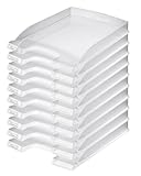 Leitz Briefkorb Flach A4, 10er Pack, Briefablage in Premium-Qualität, Stapelbares Ablagefach als Schreibtisch-Organizer, Kombinierbar mit Plus-Serie, Transparent, 52370003