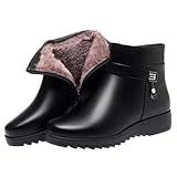 tinetill Stiefel Damen Orthopädische Stiefeletten Gefüttert Ankle Boots Warme Winterstiefel Wasserdicht Schneestiefel mit Reißverschluss