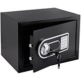 Sevico Tresor Safe Groß, Tresor mit Schlüssel Elektronischem Möbeltresor mit Zahlenschloss, Digital Wandtresor für Zuhause, Geschäft, Büro, Hotel, Geld, Dokument, Schmuck, Reisepass 25x35x25cm