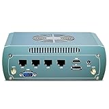 HAICOTECH Firewall Mini PC Ryzen 5 8645HS Barebone, 4X 2.5GbE i226-V LAN Mini Computer, 6 USB, Dual 4K HDMI+DP Micro Desktop PC, NO RAM NO SSD NO WI-FI