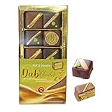 Confiserie Rabbel | Dub-Petit Fours mit Pistazien-Kadayif-Füllung & Schokoladenhülle | handgefertigte Spezialität aus der Konditorei | 175 g