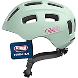 ABUS Fahrradhelm Youn-I 2.0 - mit Licht für Kinder, Jugendliche und Junge Erwachsene - Mädels Jungs - Mint, Größe S, Mint (iced Mint), S (48-54 cm)