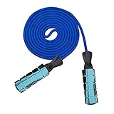PartyKindom Duplex Gewichtetes Springseil für Fitness Professionelle Sportausrüstung für Erwachsene und Schüler Blau für Speed Jumping und Sporttraining