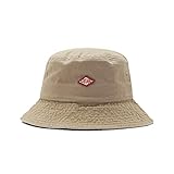 CLAPE Cotton Twill Bucket Hat Faltbare Einfarbige Fischerhut Patchwork Anglerhut Sommer Schlapphut Breite Krempe Eimer Hut Freizeithut, Khaki