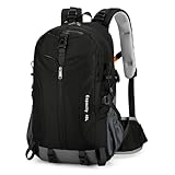 AONETIGER 40L Wanderrucksack Herren Damen Leicht Trekkingrucksack Wasserdicht Reiserucksack mit Regenschutz Outdoor Camping Radfahren Wandern Rucksack (Schwarz)