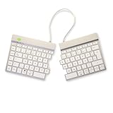 R-Go Split Tastatur, Bluetooth 5.0, Mit Anti-RSI-Software, Ergonomische Design mit Geteilte Tastenfeld, Multi-Media Bedienelemente, QWERTZ Deutsches Layout, Kompatibel mit Windows/MacOS, Weiss