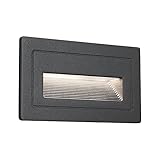 Paulmann 94383 LED Außenleuchte Wandeinbauleuchte Long IP65 103x58mm eckig incl. 1x4 Watt Schwarz Außenlampe Aluminium 3000 K