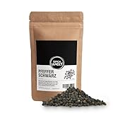 Spicy Welt Schwarzer Pfeffer Ganz (1kg) – Ganze Pfefferkörner für Pfeffermühlen, Suppen, Saucen & Steak | Frisch, Ungemahlen & Aromatisch | Pfefferkörner Schwarz | 100% Naturrein, Ohne Zusätze
