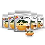 Tassimo Kapseln Jacobs Typ Latte Macchiato Caramel, 40 Kaffeekapseln, 5er Pack, 5 x 8 Getränke