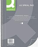 Q-Connect Spiral-Notizblock A5 Kariert / 80 Blatt / 160 Seiten/Notizbuch Spiralblock Collegeblock/Notizblock mit Spiralbindung/Schulblock Schreibblock
