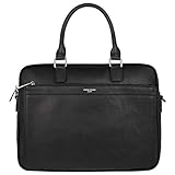 David Jones - Herren Große Aktentasche - Mann 15 Zoll Laptoptasche - PU Leder Arbeitstasche Business Handtasche Tragetasche - Henkeltasche Schultertasche Umhängetasche Messenger Bag Briefcase Schwarz