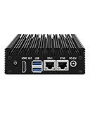 Firewall Micro Appliance, 2 Port i226-V 2.5G LAN Fanless Mini PC Intel N4000, 4GB DDR4 128GB NVMe, HDMI, 2*USB3.0, 1*GPIO, VPN Router PC, OPNsense, Ethernet AES-NI