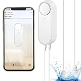 Jadeshay Wassermelder WLAN Wasseralarmsensor, 2-in-1 Wassermelder Wasseralarm 90 dB Lauter Wasserstandssensor, Wassersensor für Tuya Smart Home, Küche, Bad, mit Fernüberwachung(2 Sensor)