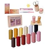 Rrlihjgu Nähgarn Set - 53-Teiliges Nähgarn Und Nadelset | Faden Stickerei Nähen Quilten Zubehör für Anfänger Kinder Haushalt