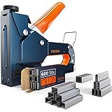 Presch Handtacker Set inkl. 600 Klammern | Robuster 3-in1 Metall für Holz, Folie, Stoff, Möbel | Langlebiger, leistungsstarker Profi Tacker für Holz mit Flachdrahtklammern Typ 53F