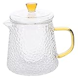 VALICLUD Hochtemperaturbeständiger Teekessel mit Kapazität Tragbar und Transparent für Büro und Zuhause Perfekter Teegenuss für Teeliebhaber