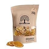 GOLDBERG SECRET GARDEN Orange – 250g Tüte – Luftgetrocknete Orangenscheiben für Cocktails, Tee, Glühwein & Deko – Premium Trockenobst ohne Zusätze – 100% Naturprodukt