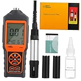 FUTUREORYY Tragbares Gelöstes Sauerstoffmessgerät mit Hoher Präzision Leichtes Do Messgerät für Teich und Aquarienwasser Digitales Wasseranalysator mit LCD Display und Speicherfunktion für