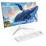 All-in-One Desktop PC 23,8 Zoll Curved Display Ryzen 5 3500U 16GB RAM 512GB SSD Dual Band WiFi Bluetooth 5.0, USB 3.0 * 4, LAN * 1 HDMI * 1 Audio * 2 VGA * 1 Komplett mit kabelgebundener Tastatur und