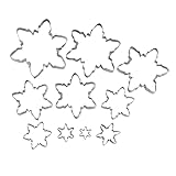 Mipcase Ausstechformen Set Teilig Schneeflockenform Plätzchenausstecher für Weihnachtskekse Fondant DIY Backen Party Keksmotiv Kompakt Langlebig