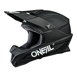 O'NEAL | Motocross-Helm | MX Enduro Motorrad | ABS-Schale, , Lüftungsöffnungen für optimale Belüftung und Kühlung | 1SRS Helmet Solid | Erwachsene | Schwarz | Größe XL