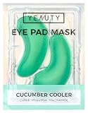 YEAUTY Cucumber Cooler Eye Pad Mask | Pflegeserum aus Gurkenextrakt, Hyaluron, Niacinamiden | kühlen und glätten die Haut | feuchtigkeitsspendend