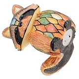 VALICLUD Resin Tischlampe Waschbär Form Wohnraumdeko Nachtlicht Nachttischlampe Schlafzimmer Warmes Licht Gemütlich