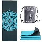 Avoalre Yogamatte 183X61CM Faltbare Gymnastikmatte rutschfest, Tragbare Trainingsmatte 5MM Yoga Matte für Reise,Yoga, Pilates & Workout, rutschfeste Yogamatte mit Tasche