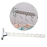 MUCKLILY Drehbarer Faltbarer Kleiderhaken aus Edelstahl Wandmontage Garderobenhaken mit Löchern Platzsparend Stabil für Zuhause Büro Schlafzimmer Hotel