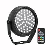 Telbum Stroboskop, Halloween Mini Stroboskop Blitzer für Parteien, Superhelle 54 RGB LED Strobe Lights mit Fernbedienung, Sound Aktiviert, Speed Control Blinkendes Licht für Raum DJ Bühne Partei 1Pack