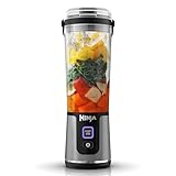 Ninja Blast Tragbarer Mixer / Blender / Smoothie Maker, 530ml Becher, Auslaufsicherer Deckel, Leistungsstarker Mini Standmixer, Kabellos & Wiederaufladbar, Zerkleinert Eis & Obst, Schwarz, BC151EUBK