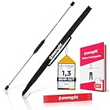 swingfit® Schwingstab [inkl. Tasche, Band & Trainingsplan] - Von Therapeuten empfohlen Swingstick - Gymnastik Schwungstab für Tiefenmuskulatur