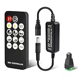DoRight LED Controller für Einfarbig LED Streifen, DC 5V-12V-24V LED Fernbedienung Ersatz LED Dimmer/Schalter/Helligkeit mit Dynamikmodus für LED Strip COB SMD