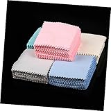 VALICLUD 50 Stück Teiliges Reinigungstuch für Schmuck und Brillen Weiches gegen Schmutz Öl und Fingerabdrücke für Gold Silber und Outdoor Anwendungen Handlich und Zufällige Farbe
