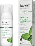 lavera, PURE BEAUTY Hautbildverfeinerndes Fluid reduziert Glanzbildung bekämpft Hautunreinheiten Naturkosmetik vegan 50ml, weiß