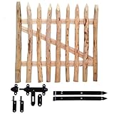 Ekogarden Gartentor Zauntor Holztor Gartenpforte Pforte aus Holz Haselnussholz für Staketenzaun inkl. Scharniere (STZ-GT-B-100/H-70)