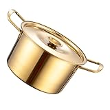 PEPLAYTAL Ramen Kochtopf aus Multifunktionaler Suppentopf mit Deckel und Doppelgriffen für Instantnudeln und Suppen Langlebig und Hitzebeständig