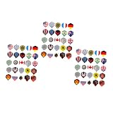 JUMPLAWN 75 Stück Teiliges Dart Flights Professionelle Dekorative Flights Langlebige Dartflügel Ersatzteile Designs Je Leicht Kompakt für Soft Stahlspitze Darts
