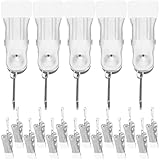 NULYLU Edelstahl Wäscheklammern 20 Stück Windfeste rutschfeste Kleiderklammern mit Kunststoffbeschichtung für Wäscheleine Socken und Decken Wetterbeständig und Kratzfrei