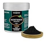 VITAIDEAL ® Aktive Kohle, Aktivkohle 100% reines pflanzliches PULVER 100g